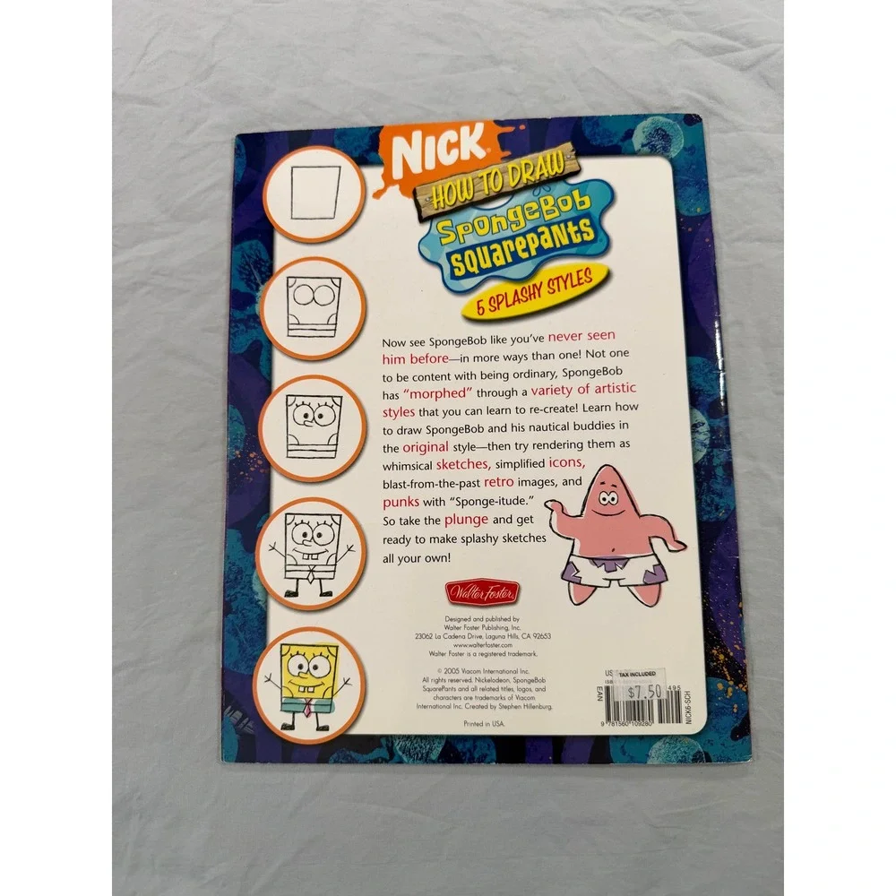 Nickelodeon How to Draw SpongeBob SquarePants 5 Splashy Styles Book